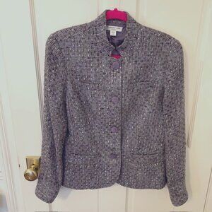 Vintage Coldwater Creek Shaped Tweed Jacket Size 8